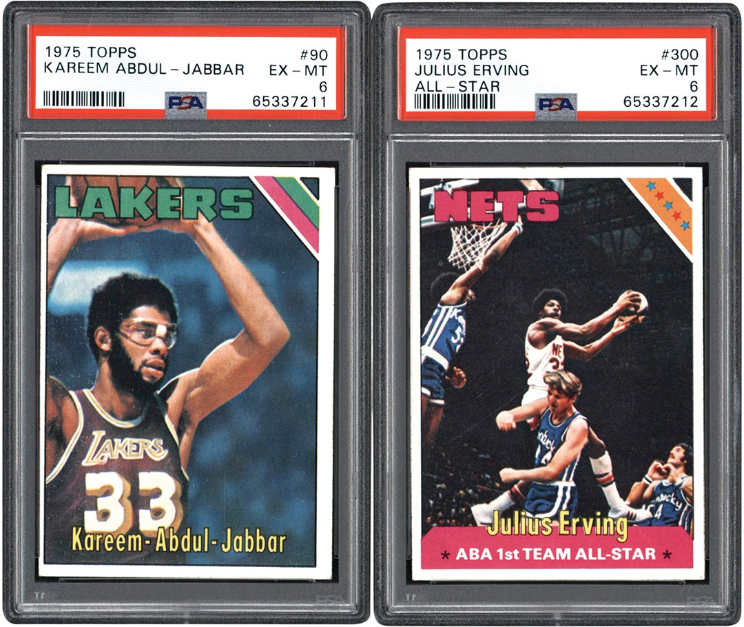 Basketball Cards - 1975 Topps Basketball Near-Complete Set (327/330) w/PSA Graded