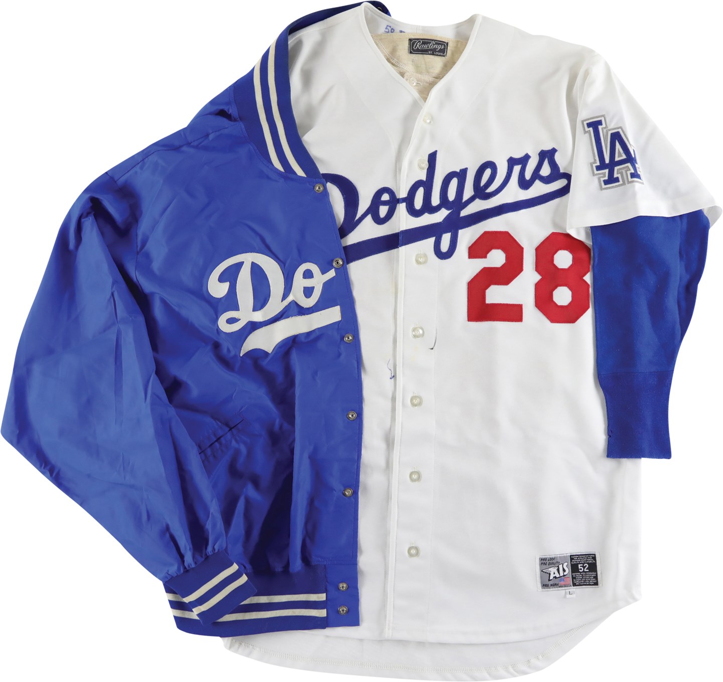 - Circa 1985 Preacher Roe Old Timers or Spring Training Jersey, Jacket, and Undershirt