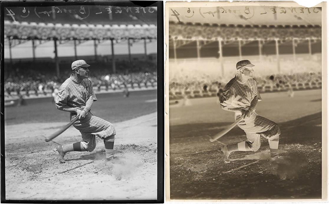 The Brown Brothers Photograph Collection - Circa 1916 Casey Stengel Original Charles Conlon Glass Plate Negative