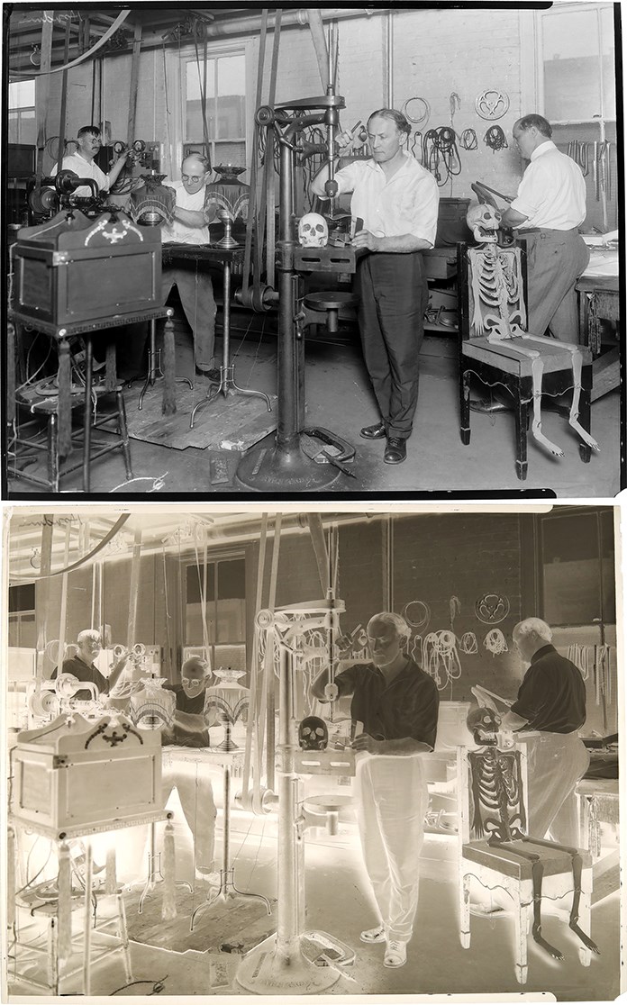 The Brown Brothers Photograph Collection - Harry Houdini in His Workshop Original Film Negative
