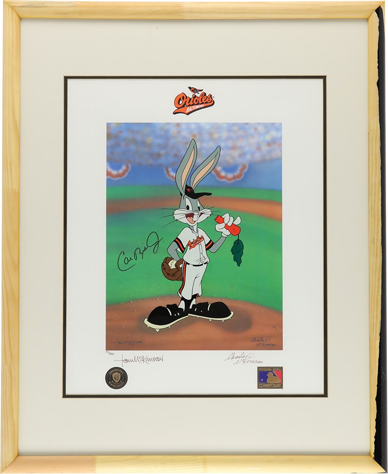 Baseball Autographs - Cal Ripken Jr. Signed Warner Brothers Bugs Bunny Limited Edition Print
