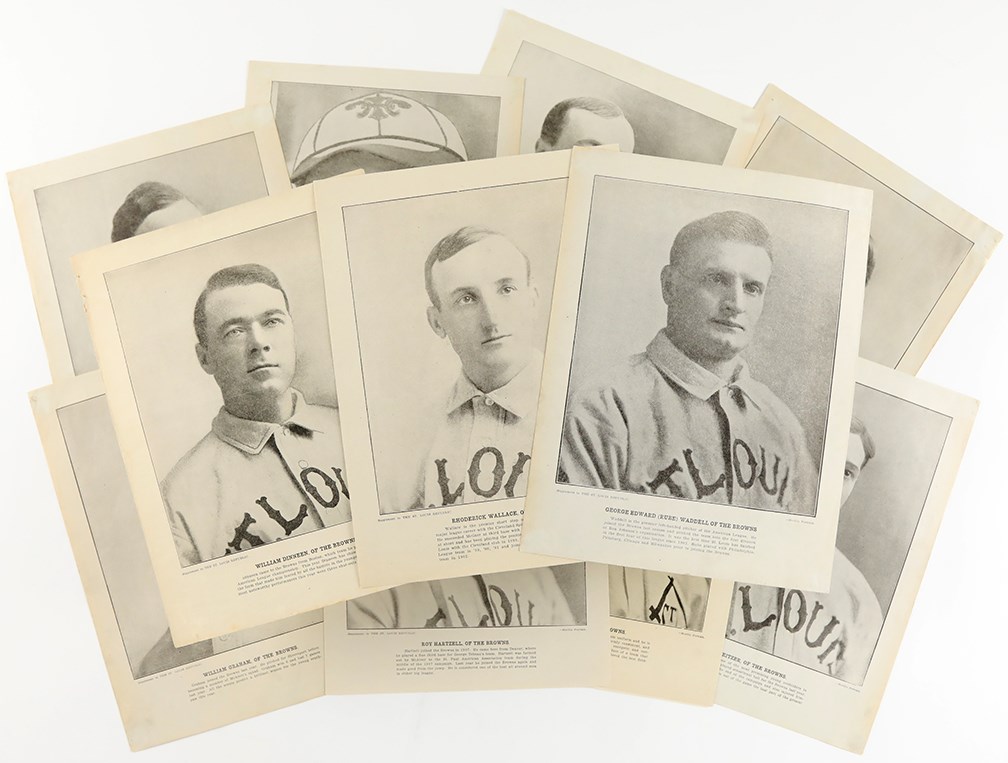 - are Circa 1909 The St. Louis Republic Baseball Supplement Collection (12) - St. Louis Browns w/Waddell and Wallace