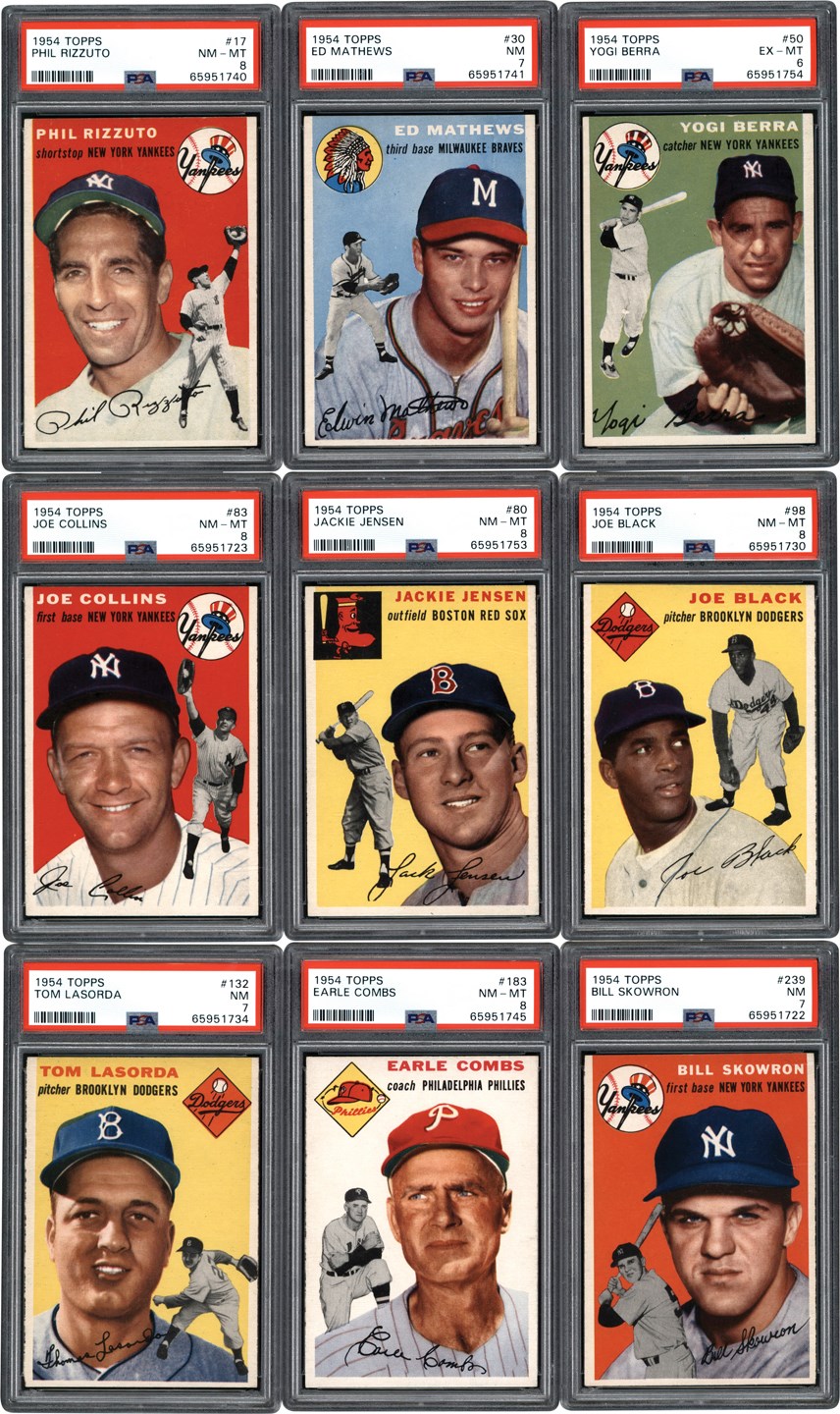 - 1954 Topps High Grade PSA Collection (32) w/Hall of Famers
