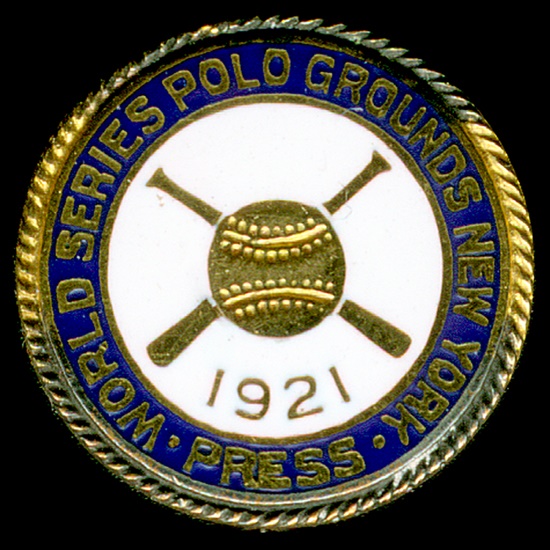 Jewelry and Pins - 1921 World Series Press Pin