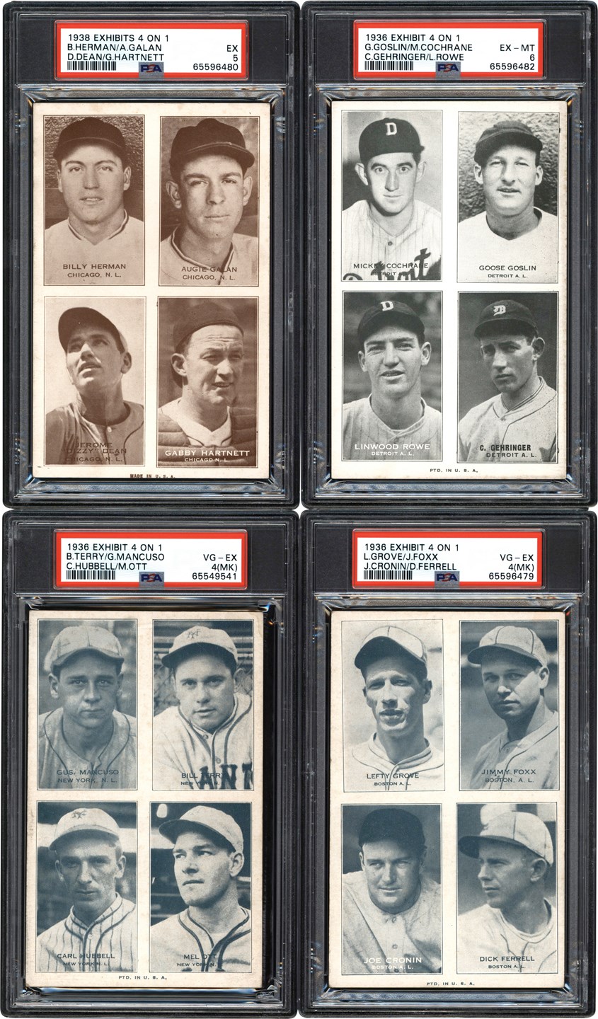 - 1931-1938 Exhibits 4 on 1 PSA Collection (11)