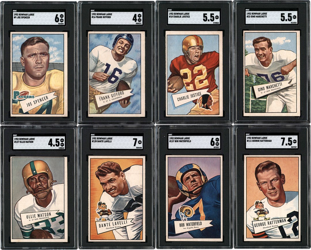 - 1952 Bowman Large Football SGC Collection with Hall of Famers (21)