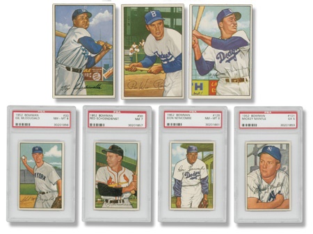 Baseball and Trading Cards - 1952 Bowman Baseball Set Minus Mays