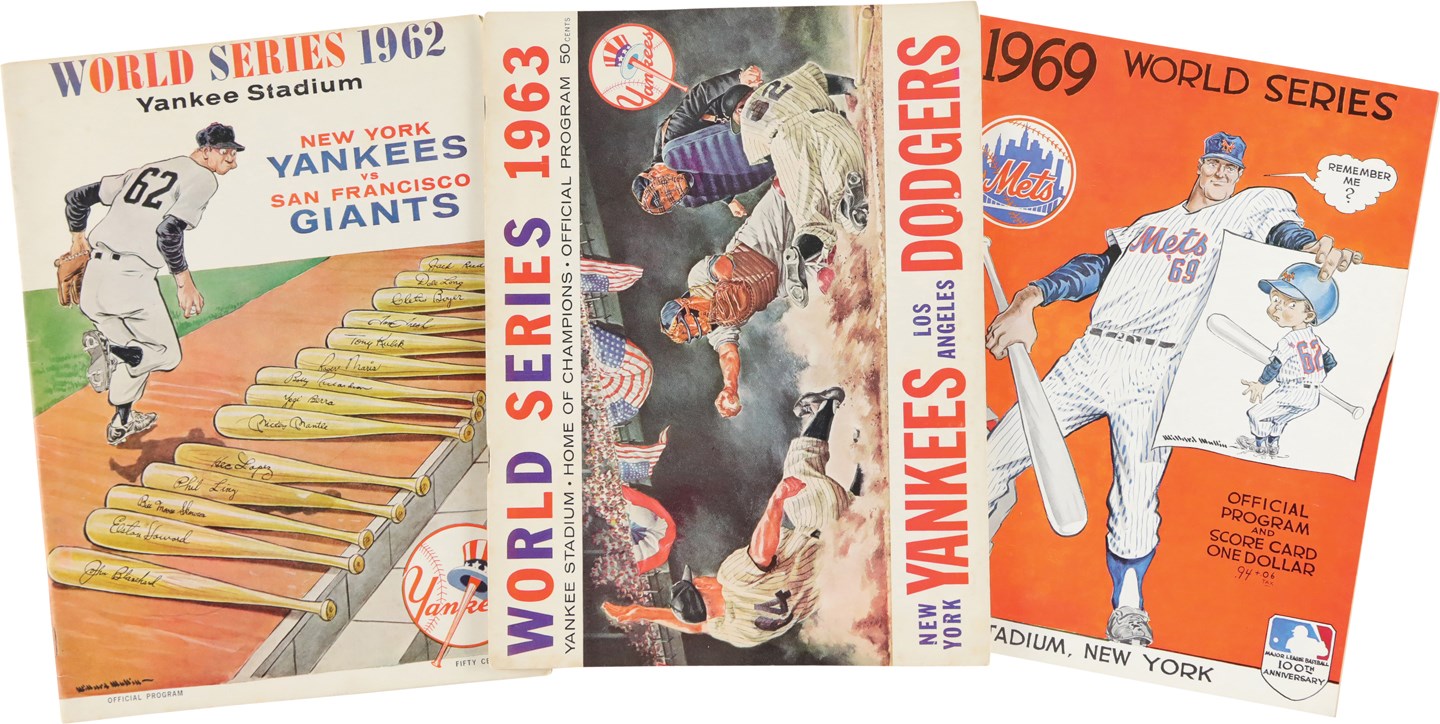Baseball Memorabilia - 1962-1969 World Series and NLCS Program Collection (8)