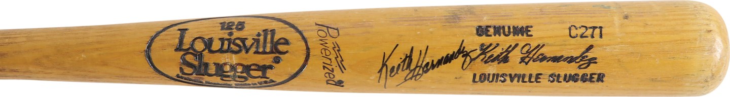 - 1983-86 Keith Hernandez New York Mets Signed Game Used Bat (PSA GU 8.5)