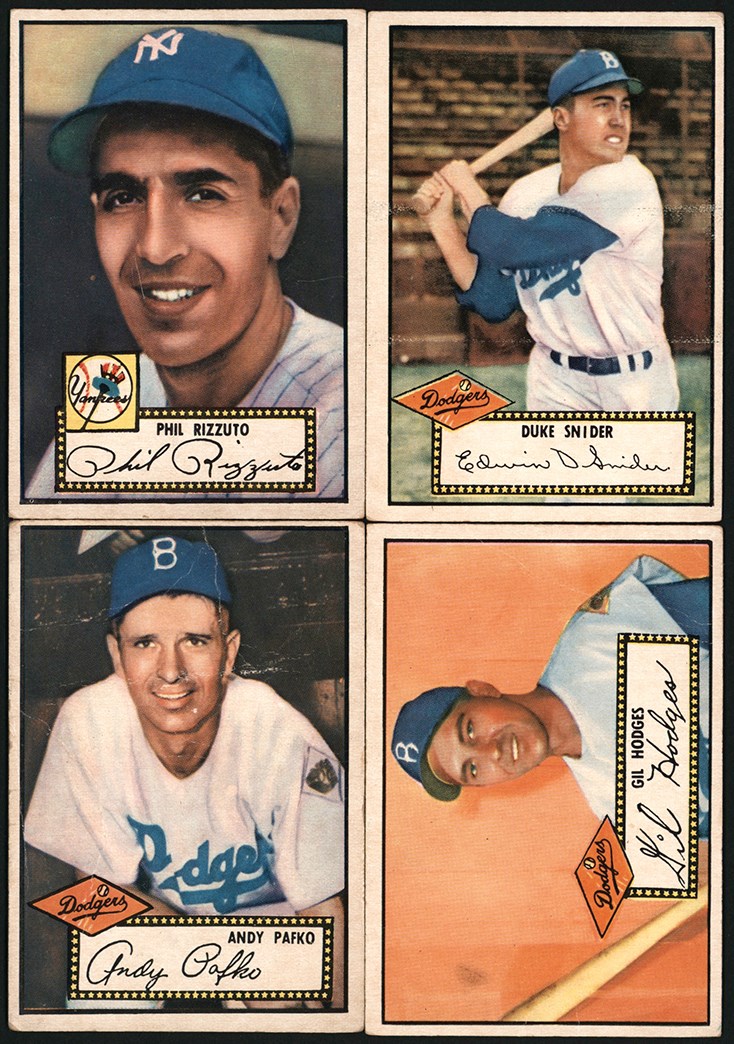 - 1952 Topps Baseball Card Collection (78) w/Pafko & 8 Hall of Famers