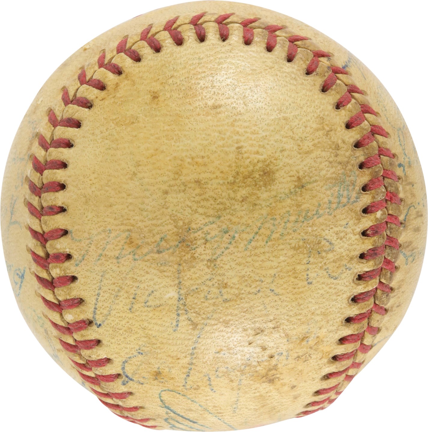 - 1952 World Champion New York Yankees Team-Signed Baseball w/Mickey Mantle (PSA)