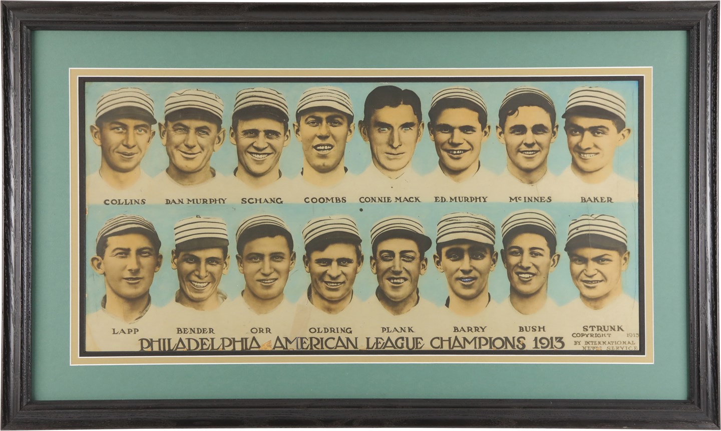 Baseball Memorabilia - 1913 World Champion Philadelphia Athletics Broadside