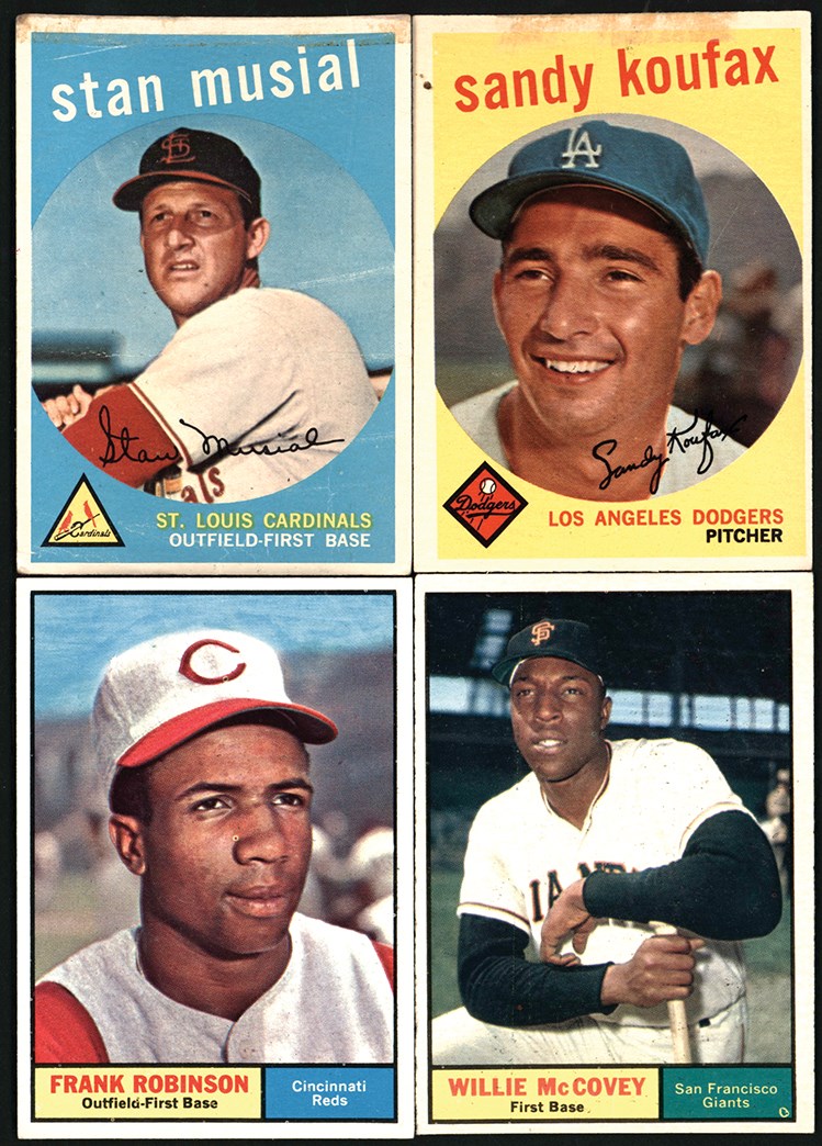 - 1956-1962 Mostly Topps Baseball Card Collection w/Koufax & Aaron (225+)