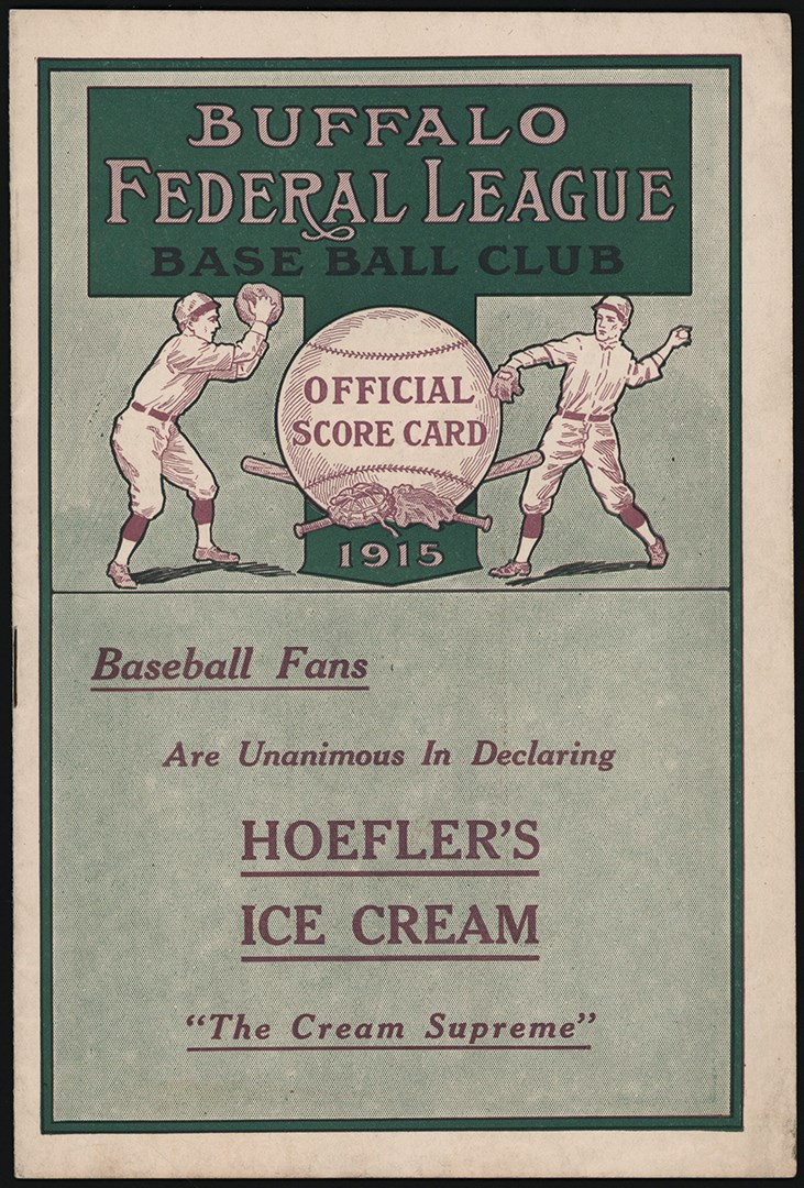 - Scarce 1915 Federal League Buffalo Bisons Base Ball Club Program