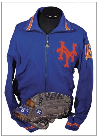 - 1986 Dwight Gooden Autographed Game Used Jacket and Glove