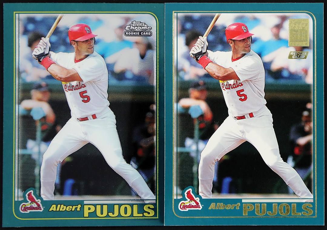 - 2001 Topps & Topps Chrome Traded Baseball #T247 Albert Pujols Rookie Card Duo (2)