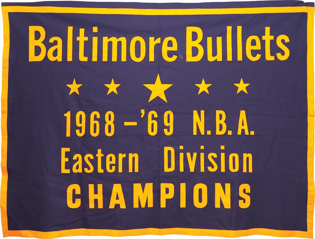 - 1968-69 Baltimore Bullets NBA Eastern Division Championship Banner