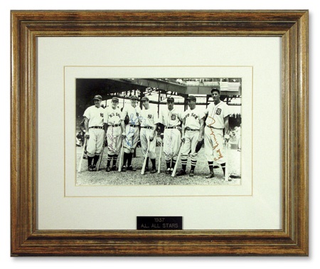 Baseball Autographs - 1937 American League All-Stars Signed Photograph