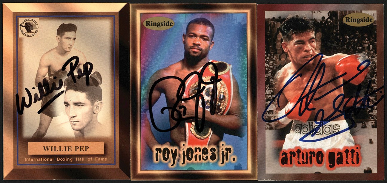- 1990s Autographed Boxing Card Collection, w/Holmes, Holyfield, & Don King (11)
