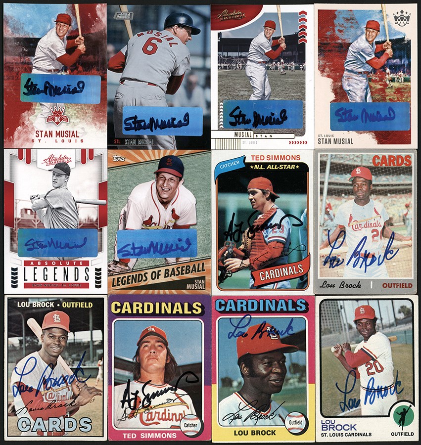 St. Louis Cardinals - St. Louis Cardinals Hall of Famers Signed Cards (49)