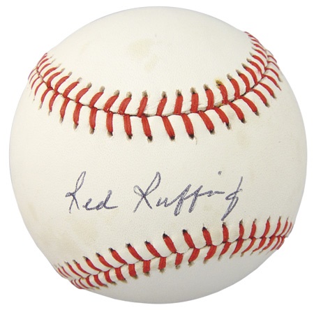 Red Ruffing Single Signed Baseball