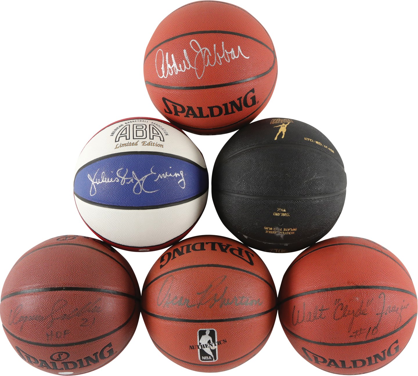 - NBA Hall of Famers Signed Basketballs w/Michael Jordan (6)