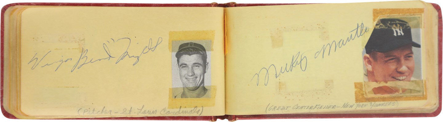 - Hall of Famers & Stars Autograph Book w/Rookie Era Mickey Mantle (JSA)