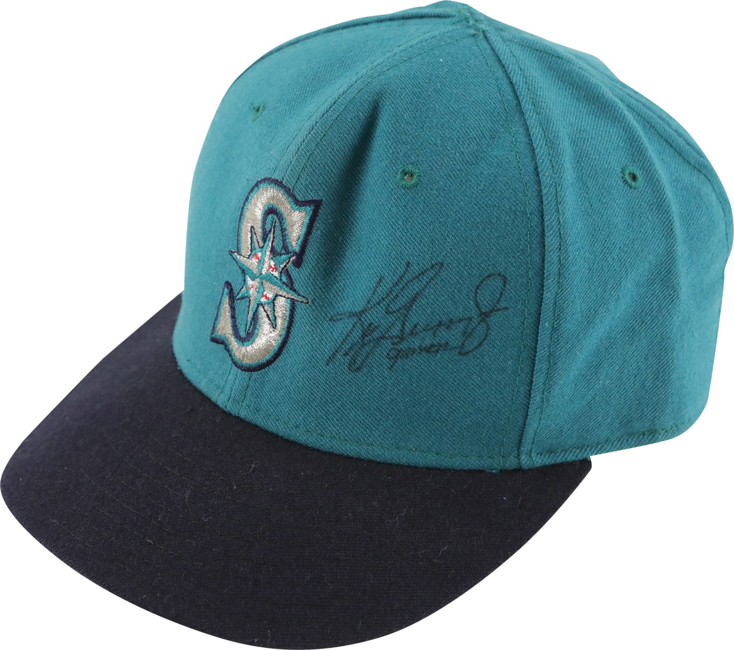 - 1990s Ken Griffey Jr. Seattle Mariners Signed Game Worn Hat (Beckett)