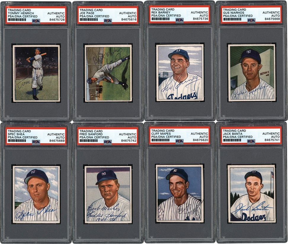 - Signed 1950 Bowman Yankees & Dodgers Collection (11) All PSA/DNA