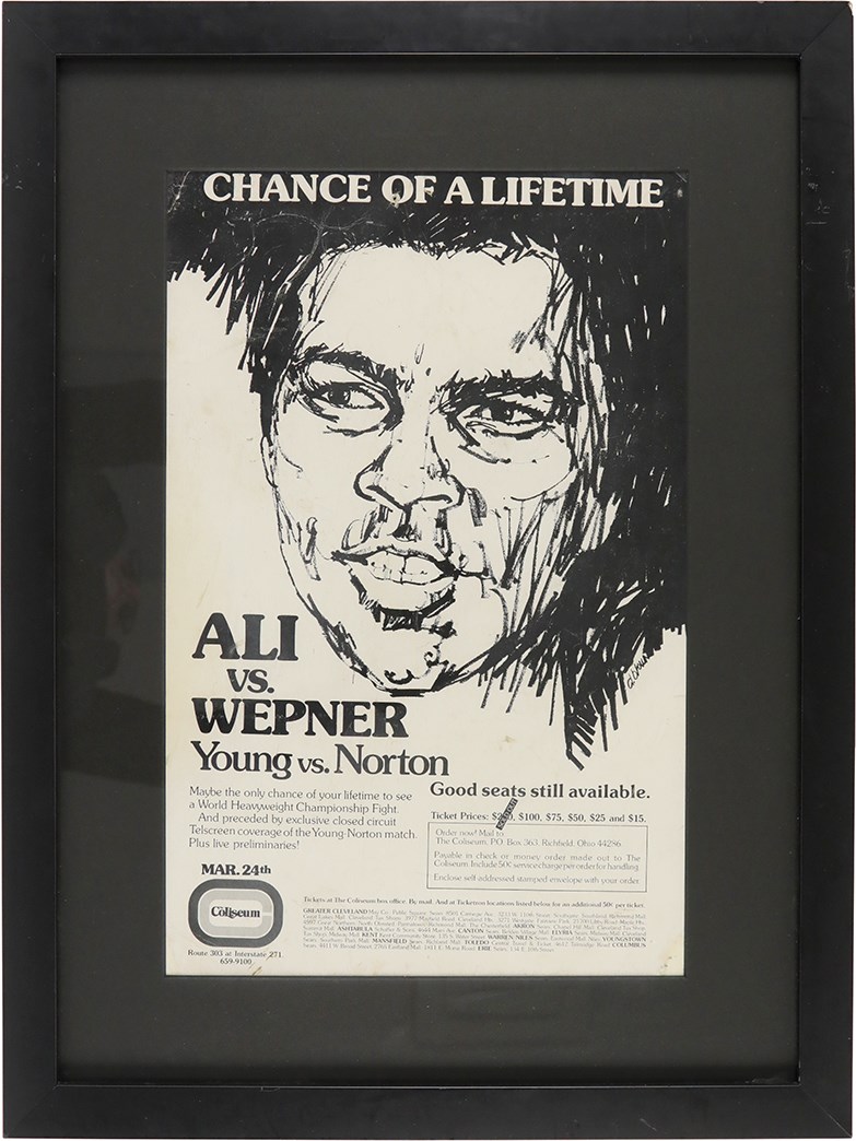 - Incredibly Rare 1975 Muhammad Ali vs. Chuck Wepner On-Site Poster