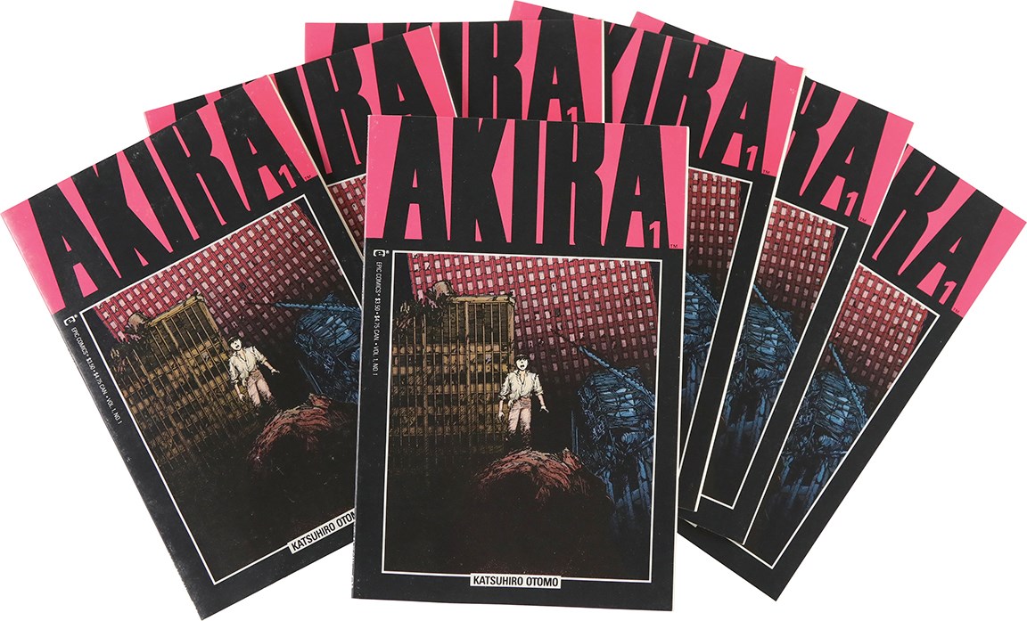 - 1988 Marvel Akira #1 Squarebound Comic Book Collection (7)