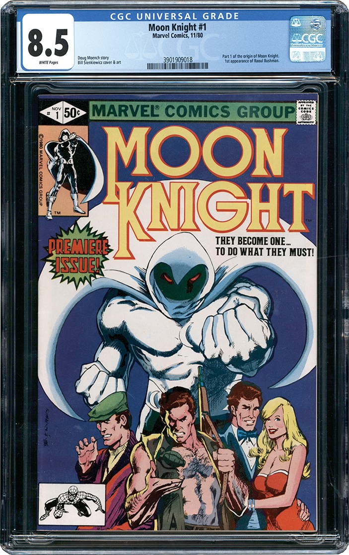 - 1980 Marvel Comics Moon Knight #1 CGC 8.5 (Origin of Moon Knight)