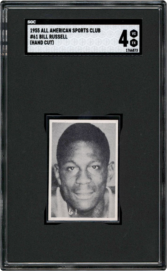 Basketball Cards - 1955 All American Sports Club #61 Bill Russell Rookie Card SGC VG-EX 4 - (Tremendous Eye Appeal)
