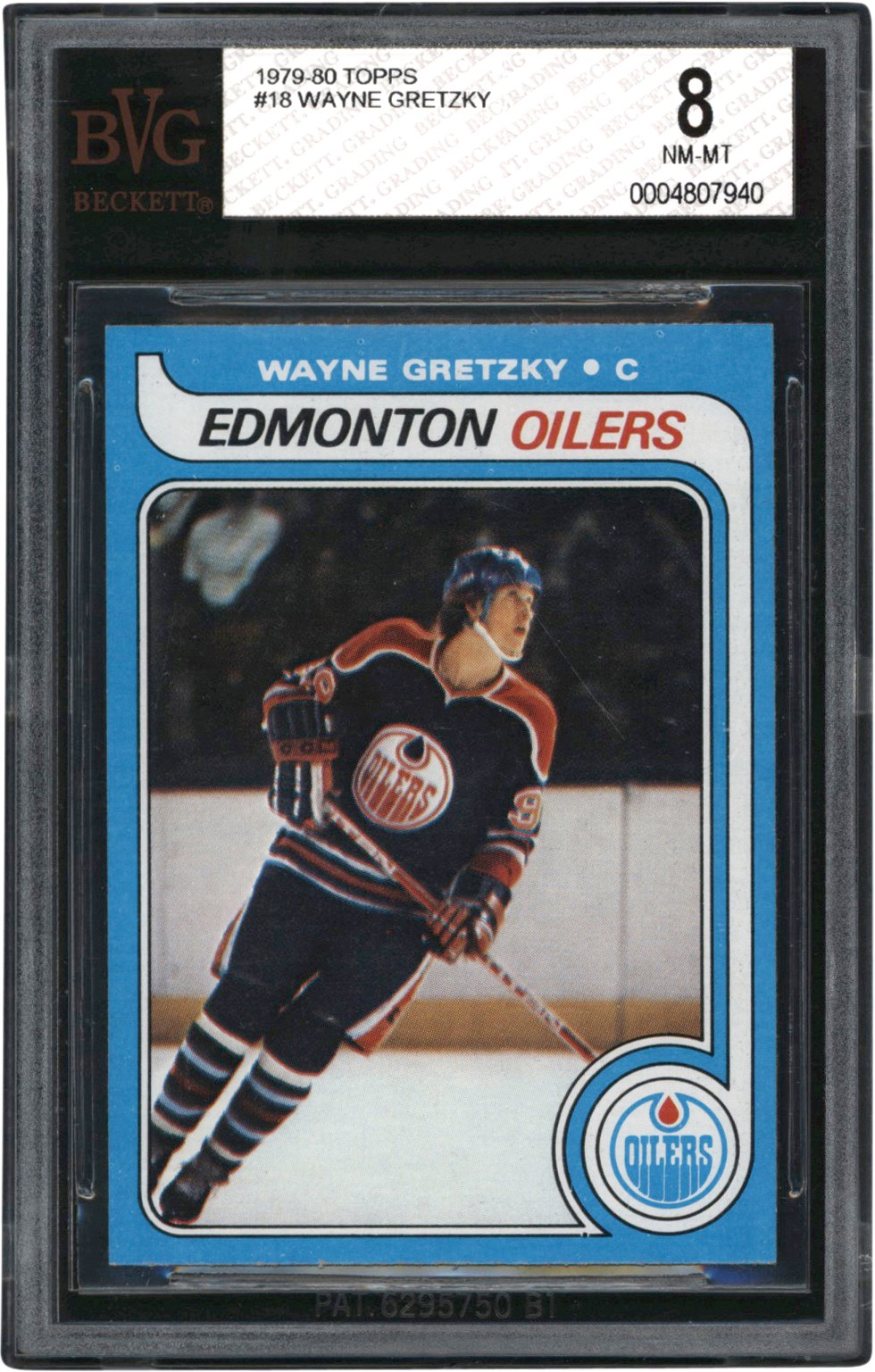 - 1979-1980 Topps Hockey #18 Wayne Gretzky Rookie Card BVG NM-MT 8