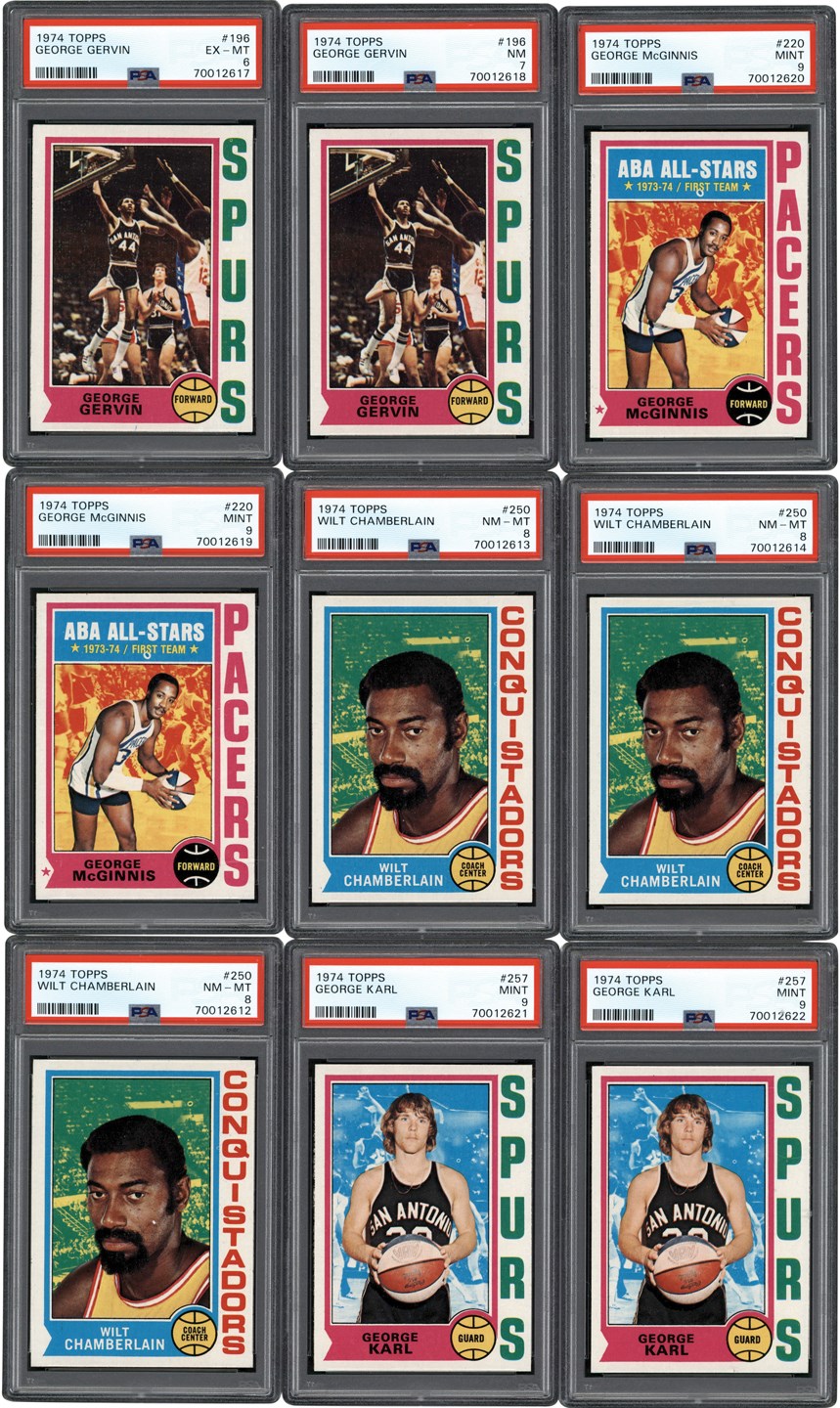 Basketball Cards - 1974-1975 Topps Basketball High Grade Vending Box w/PSA