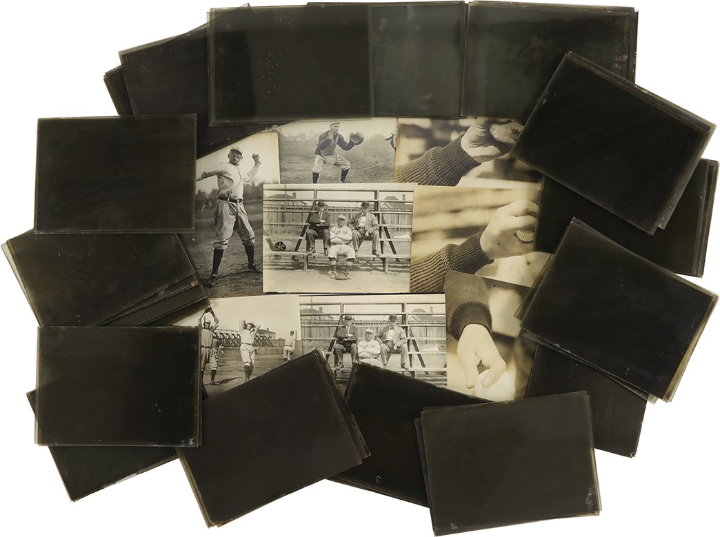 Vintage Sports Photographs - 1911 New York Highlanders Original Glass Plate Negatives (70)