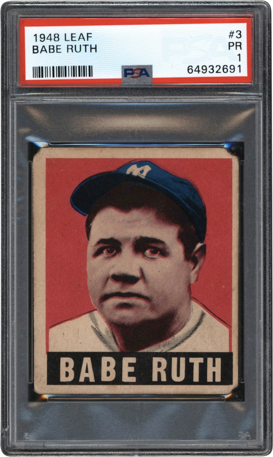 - 1948 Leaf  #3 Babe Ruth PSA PR 1