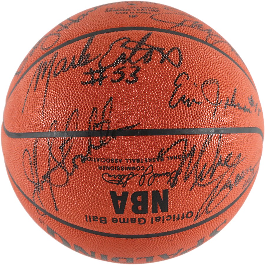 - 1989-90 Utah Jazz Team-Signed Official Basketball (JSA)