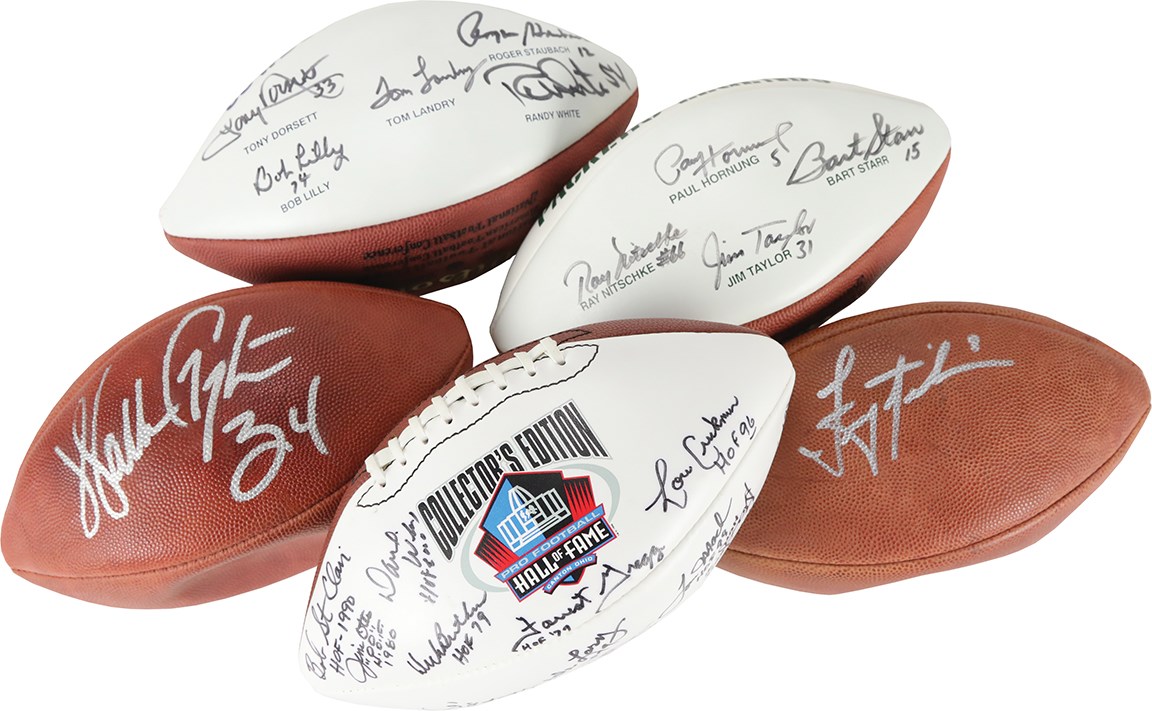 - Signed Football Collection with Walter Payton (5)