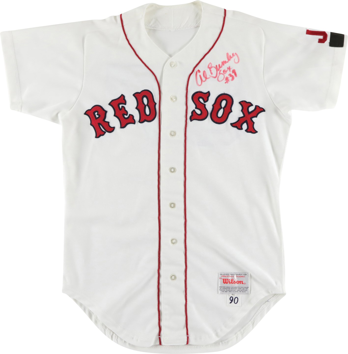 - 1990 Al Bumbry Boston Red Sox Signed Game Worn Jersey