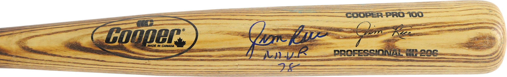 - Circa 1986 Jim Rice Autographed Bat Used by Don Baylor