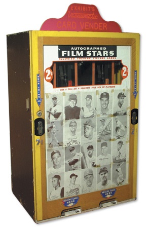 Coin Operated Machines - 1950’s Vaccumatic Baseball Card Vending Machine