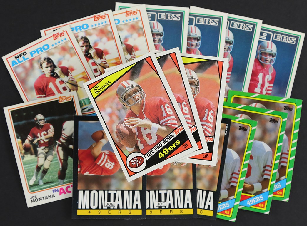- 1982-1986 Topps Football Joe Montana Card Collection (110)