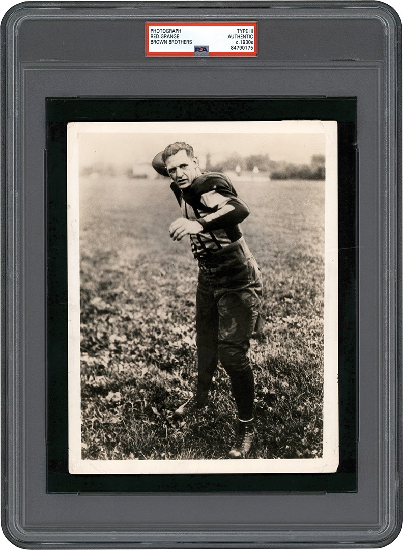 The Brown Brothers Photograph Collection - 1930s Red Grange (Throwing Pose) Photograph (PSA Type III)