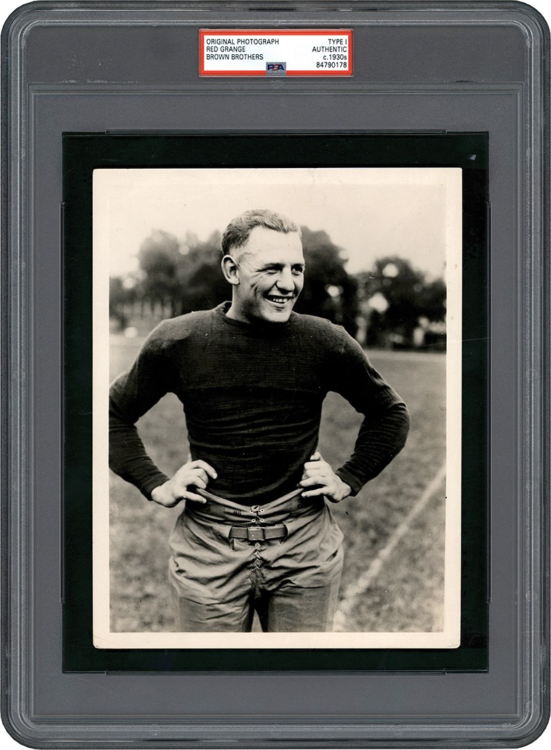 - Red Grange Photograph Used for 1925-31 W590 Strip Card (PSA Type I)