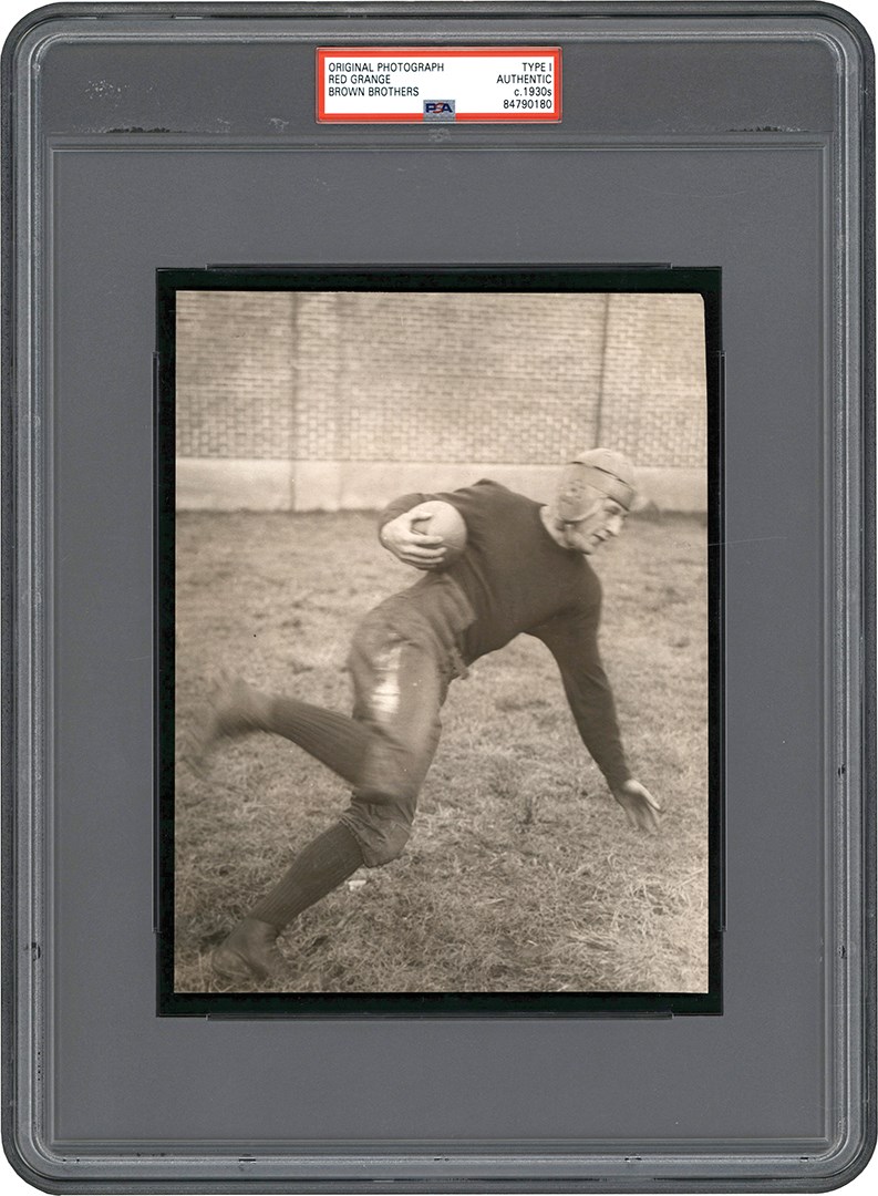 The Brown Brothers Photograph Collection - 1930s Red Grange (Running) Photograph (PSA Type I)
