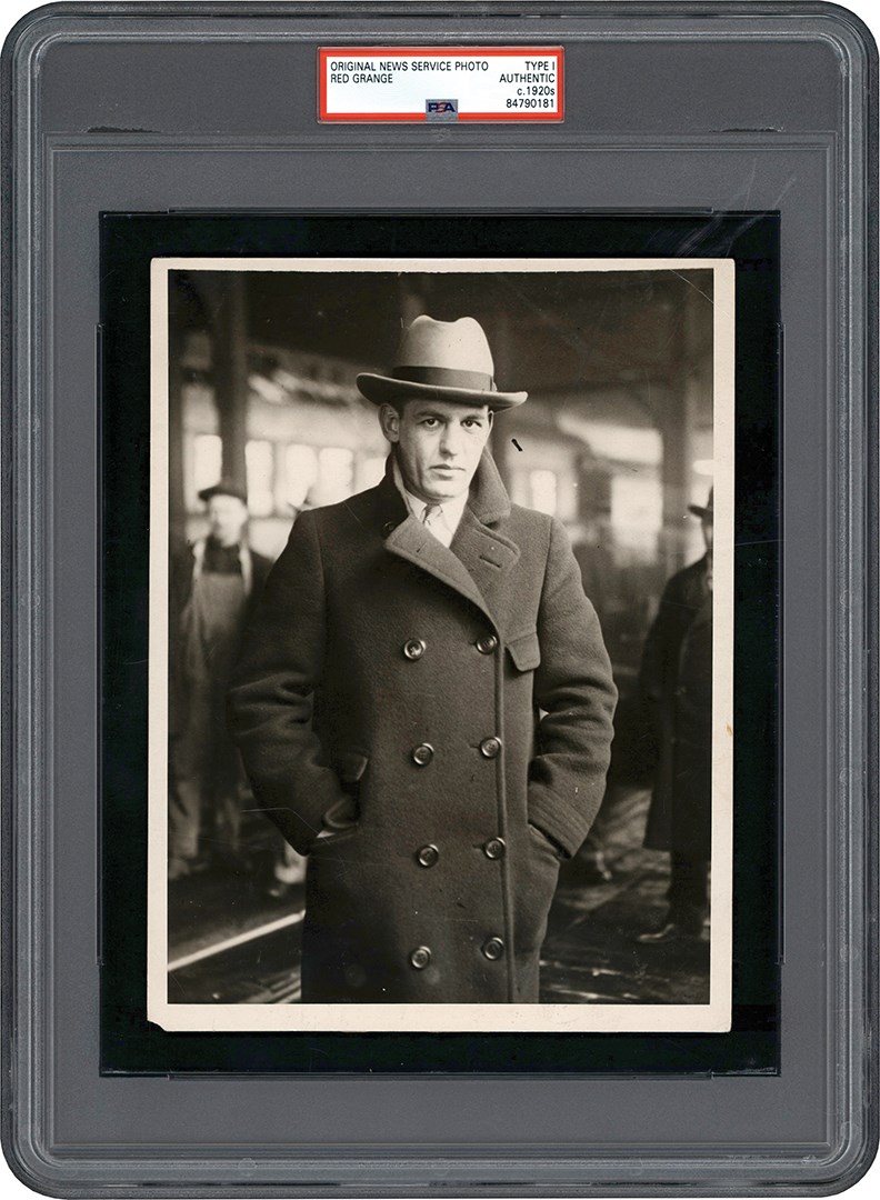 - 1920s Red Grange (Street Clothes) Photograph (PSA Type I)