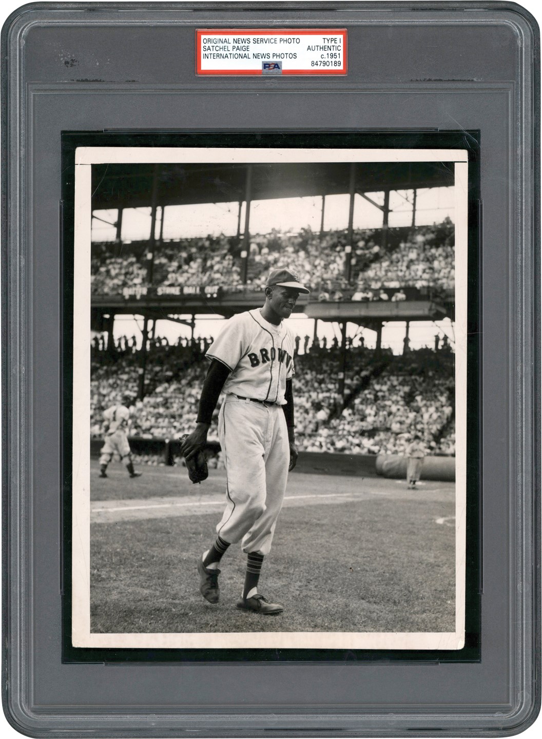 Vintage Sports Photographs - 1951 Satchel Paige St. Louis Browns Photograph (PSA Type I)