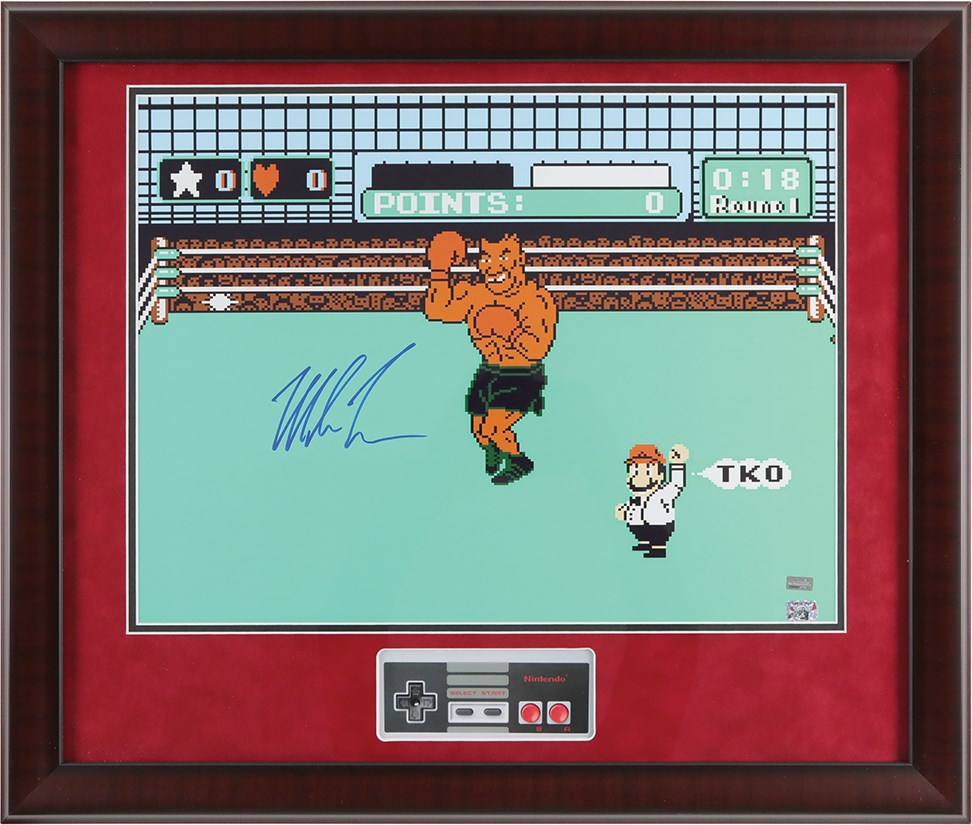 - Mike Tyson Signed Video Game Oversize Photograph