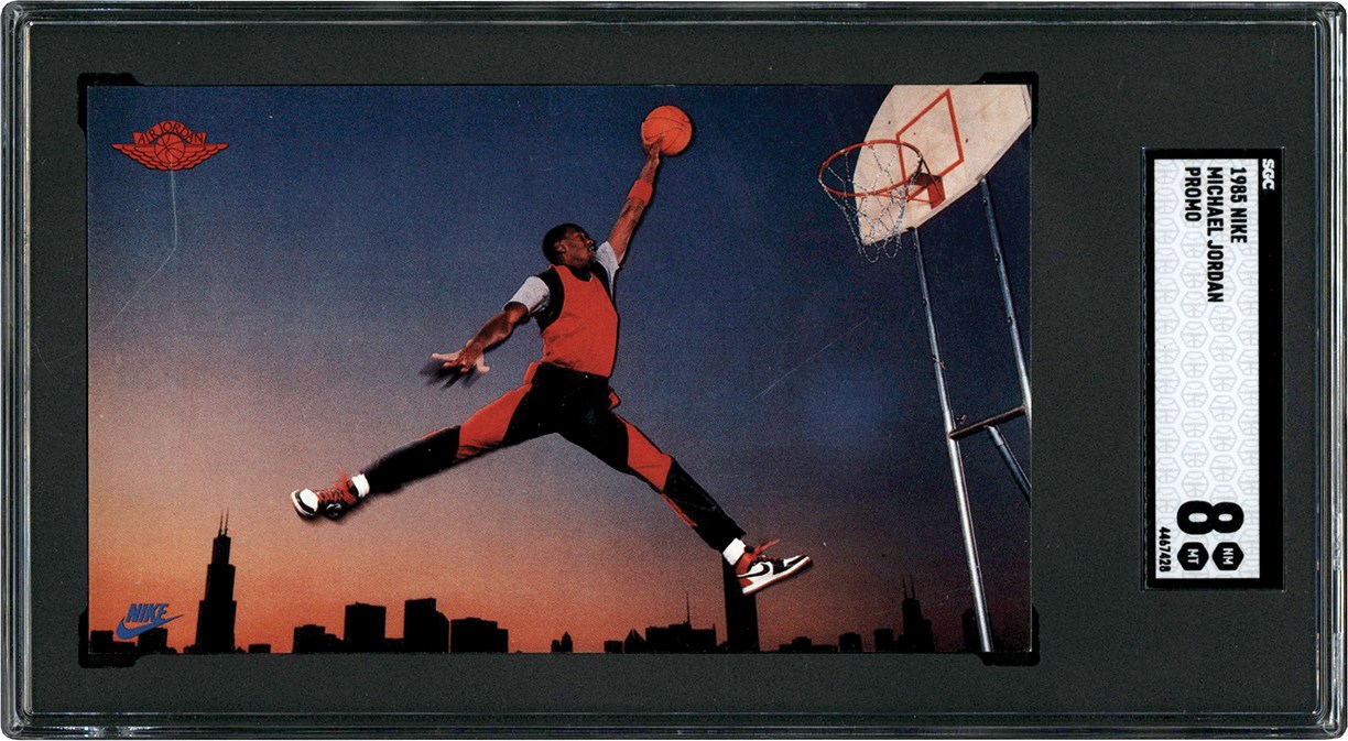 Basketball Cards - 1985 Nike Promo Michael Jordan Rookie Card SGC NM-MT 8